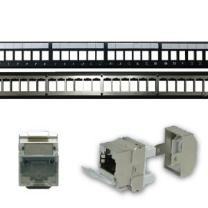 19″1U Snap-in type Patch Panel Cat.6A, empty